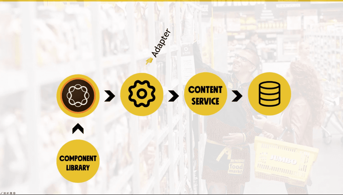 Component library pointing to CMS