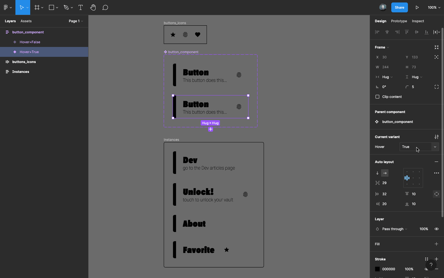 Change variant's property name and value