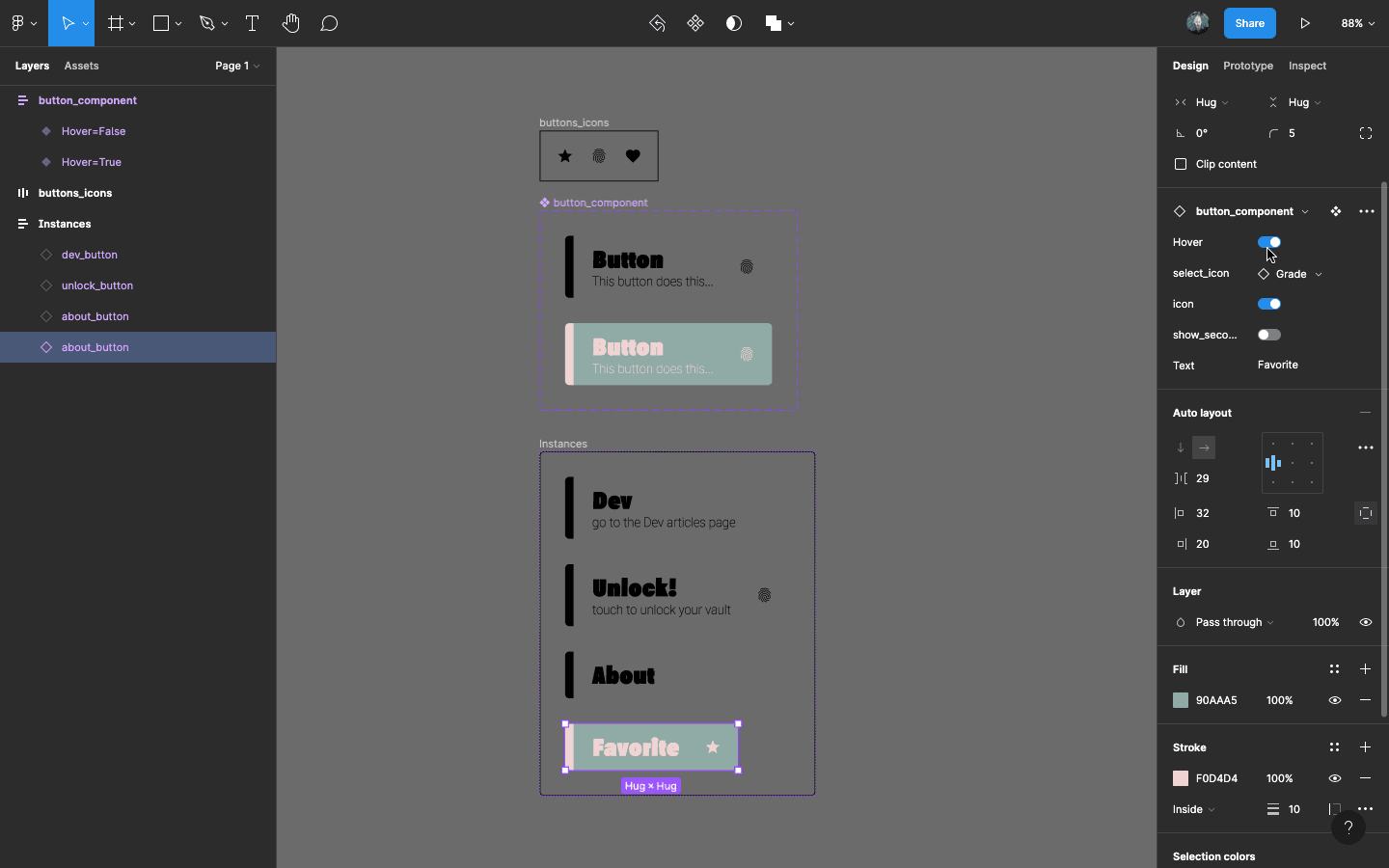 Toggle between your variants